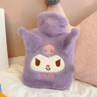Lusy Store 500ml Sanrio Plush Hot Water Bag Kawaii Hello Kitty Kuromi Cinnamoroll Melody Reusable Heating Hot Water Bottle Christmas Gift 
