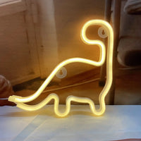 Lusy Store LLC Dinosaur Neon Light Decoration Pendant LED Neon Sign Lamp Festival Atmosphere Bedroom Party Home Decor Neon Sign