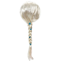 Girl Princess Elsa Anna Wig Kid Halloween Party Carnival Disguised Belle Wednesday Mermaid Rapunzel Aurora Snow White Ariel Hair Elsa