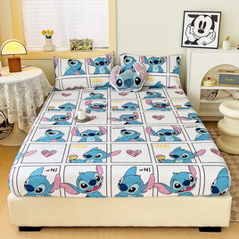 Stitch Sheets Mattress Protectors Non-Slip Sheets Children's Bedding Stitch fitted sheet
