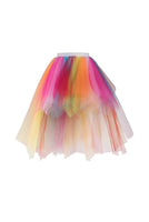 Rainbow Tutu Skirts For Women Layered Tulle Petticoat Underskirt Birthday Party Skirt Girls Colorful Halloween Costumes