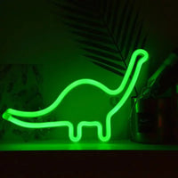 Lusy Store LLC Dinosaur Neon Light Decoration Pendant LED Neon Sign Lamp Festival Atmosphere Bedroom Party Home Decor Neon Sign