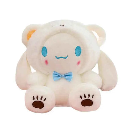 Sanrio Cinnamoroll Dog Cute Transformation into White Bear Kawaii Plush Toy Girl Cloth Doll Plush Birthday Gift for Best Friends