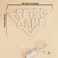 LED Neon Retro Game USB Powered Neon Signs Night Light 3D Wall Art Game Room Bedroom Living Room Decor