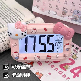 Hello Kitty Luminous Alarm Clock - Cute Sanrio Desk Decoration