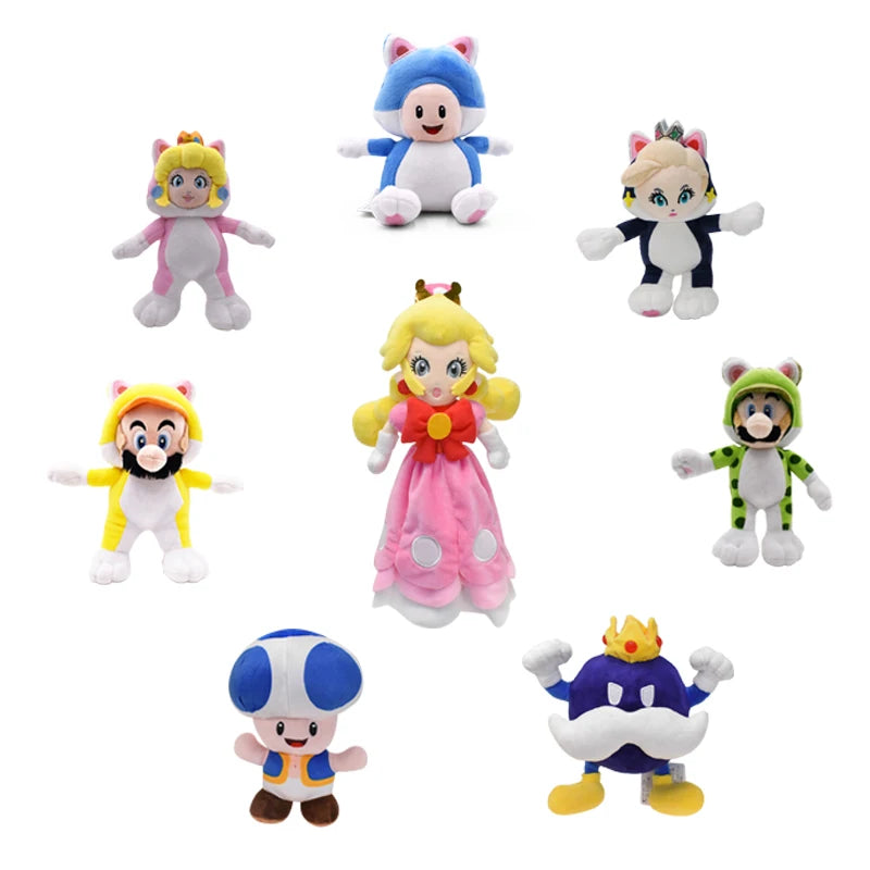 Lusy Store LLC 25 Styles Mario Plush Toys Luigi Princess Peach Toad Diddy Kong Koopa Troopa Bowser Jr Anime Stuffed GIfts Plush
