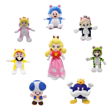 Lusy Store LLC 25 Styles Mario Plush Toys Luigi Princess Peach Toad Diddy Kong Koopa Troopa Bowser Jr Anime Stuffed GIfts Plush