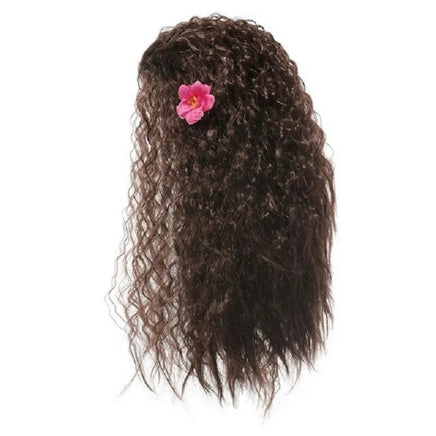 Girl Princess Elsa Anna Wig Kid Halloween Party Carnival Disguised Belle Wednesday Mermaid Rapunzel Aurora Snow White Ariel Hair