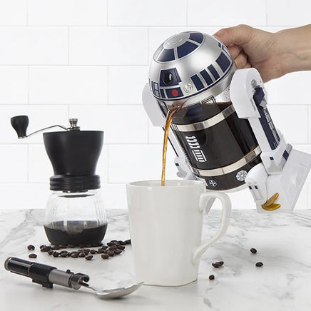960ml Moka Hand Coffee Maker R2-d2 Cartoon Star Wars Robot Office Home Manual Thermal Stainless Steel Pressing Mini Coffee Pot Lusy Store