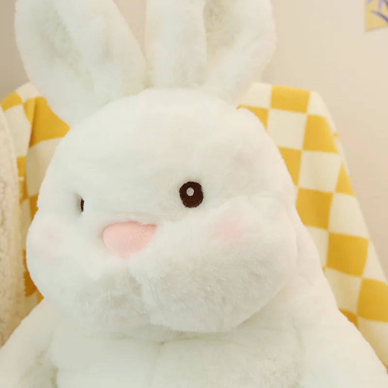 Lusy Store LLC Giant Lazy Rabbit Dolls Soft Plush Cute White Bunny Animal Toys Baby Sleep Pillows Cushion Gifts Plush