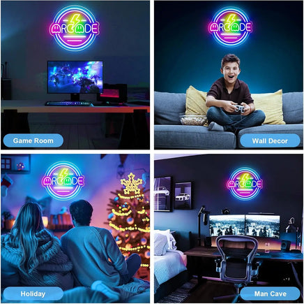 Lusy Store LLC LED Neon Game Sign Room Decor Wall Decor USB-powered for Boy Room Gift Neon Sign
