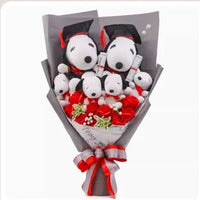 Snoopy Plush Bouquet Cute Doll Flower Puppy Graduation Gift F