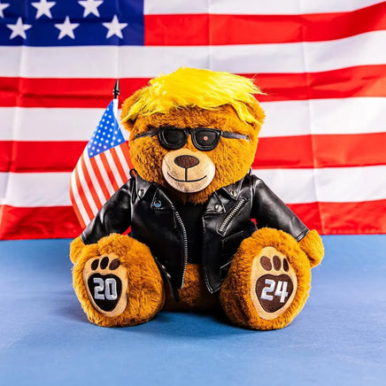 Lusy Store LLC Bear Stuffed Doll Bear Plush Bear for Trump Supporters and Patriotic Americans Plush