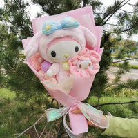 Kuromi Flower Bouquet Cinnamoroll My Melody Hello Kitty Plush Gifts 4