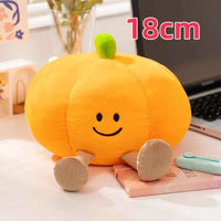 18~30cm Kawaii Halloween Pumpkin Ghost Plush Toy Plushie Soft Plant Stuffed Doll Holidays Props Decorative Throw Pillow for Kids Pumpkin 18cm 11cm-30cm