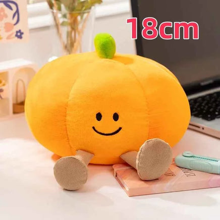18~30cm Kawaii Halloween Pumpkin Ghost Plush Toy Plushie Soft Plant Stuffed Doll Holidays Props Decorative Throw Pillow for Kids Pumpkin 18cm 11cm-30cm