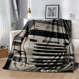 3D S-Scania Top Class Truck Cartoon Soft Blankets,Throw Blanket Comfortable Blanket for Picnic Beds Sofa Home Bedroom Lusy Store