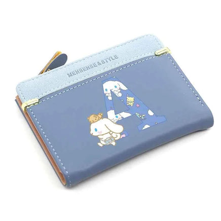 Cute Cinnamoroll Wallets Women Coin Purse Cartoon Sanrios Anime Pu Casual Money Bag Clutch Card Holder Wallet with Buttons Gift