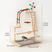 Pepper wood parrot platform, parrot climbing net, climbing training station, climbing ladder, swing bird toy suspension bridge WHITE CHINA
