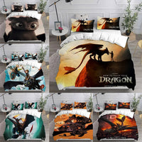 How to Train Your Dragon Bedding Sets Comforter Quilt Bed Cover Duvet Cover Pillow Case 2-3 Pieces Sets Kids Adult Size Lusy Store