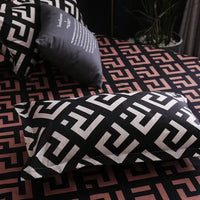 Luxury Black Bedding Comforter Set with Pillow Case SIngle Full Size Bed Linen Duvet Cover Set Queen/King Double Single Bed Lusy Store