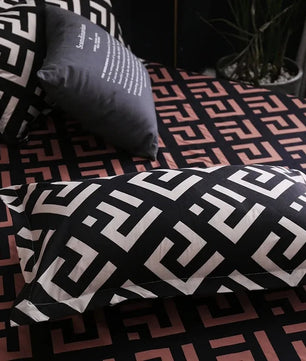 Luxury Black Bedding Comforter Set with Pillow Case SIngle Full Size Bed Linen Duvet Cover Set Queen/King Double Single Bed Lusy Store