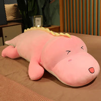 Dinosaur Stuffed Toy - Soft Plush Pillow - 31.5in - Lusy Store Pink 31.5"