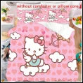 Kuromi & Hello Kitty Sanrio Cute Cartoon Duvet Cover Set 100% Polyester Bedding for Kids & Adults 2/3pcs Soft & Comfortable 9 1 set