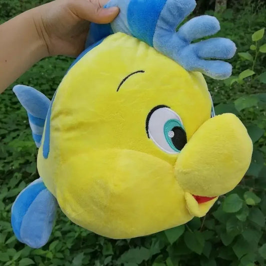Lusy Store LLC Flounder Ariel The Little Mermaid Princess Plush Stuffed Dolls Cartoon Chubby Pillow For Child Girl Gift Plush