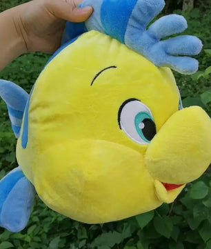 Lusy Store LLC Flounder Ariel The Little Mermaid Princess Plush Stuffed Dolls Cartoon Chubby Pillow For Child Girl Gift Plush