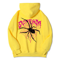 Scream Spiders & Cobwebs Women Hoodies Harajuku Oversize Hoody Fashion Loose Clothing Comfortable Yellow