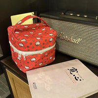 Kawaii Hello Kitty New Cosmetic Bag Portable Hand-Held Large-Capacity Storage Bag Cartoon Travel Toiletry Bag Girls Makeup Bag A2