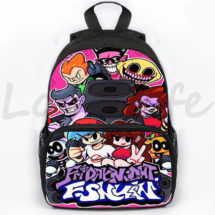 Fnf Game Friday Night Funkin Backpack for Boys Girls 3D Anime School Backpacks Children Bookbag 16 Inch Travel 18