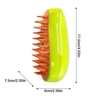 Lusy Store LLC Electric Steamy Brush for Cats and Dogs - 3-in-1 Pet Grooming Tool with Steam and Massage Spray pet