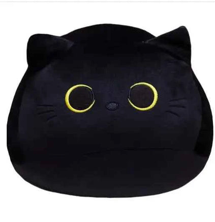Kawaii Black Cat 20cm Plush Doll High Quality Plump Animal Kitten Stuffed Soft Gifts for Boys Girls Friends Decorate Childrens Black ears about 20cm