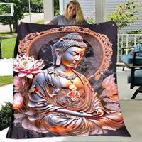 Buddha Sakyamuni Buddhism Faith Religion Soft Plush Blanket, Flannel Blanket Throw Blanket for Living Room Bedroom Bed Sofa Pray 4