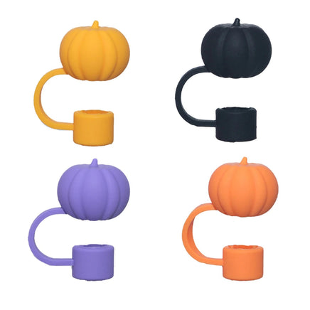1-19pcs Cartoon 3D Halloween Series Stanley Straw Covers Reusable 10mm Straw Topper Compatible With Dust-Proof Straw Tips Lid 4pcs CHINA