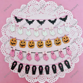 KSCRAFT Halloween Garlands Cutting Dies Stencils for DIY Scrapbooking Decorative Embossing DIY Paper Cards