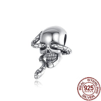 Gothic 2025 Charms 925 Sterling Silver Halloween Nightmare Skull Skeleton Beads Fit Snake Chain Bracelet Necklace DIY Jewelry OMT054