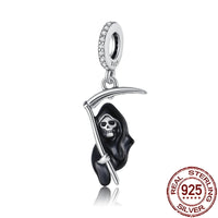 Gothic 2025 Charms 925 Sterling Silver Halloween Nightmare Skull Skeleton Beads Fit Snake Chain Bracelet Necklace DIY Jewelry OMT259