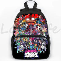 Fnf Game Friday Night Funkin Backpack for Boys Girls 3D Anime School Backpacks Children Bookbag 16 Inch Travel 3