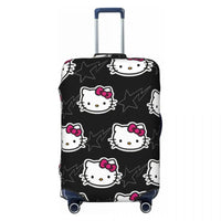 Hello Kitty Leopard Suitcase Cover Cruise Trip Protection Vacation Strectch Luggage Supplies 7