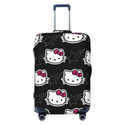 Hello Kitty Leopard Suitcase Cover Cruise Trip Protection Vacation Strectch Luggage Supplies 7
