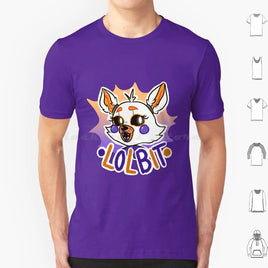 Lolbit T Shirt Cotton Men Women DIY Print Fnaf Lolbit Game Horror Five Nights At Video Game Fnaf Lolbit Animatronic Cute M-Tee-Purple