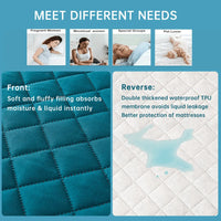 1pc 3D Air Fabric Thick Mattress Cover, 100% Waterproof Mattress Protector, Soft and Breathable Fitted Bed Sheet (No Pillowcase) Lusy Store