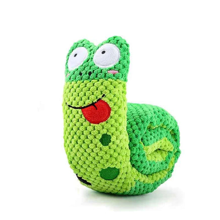 Interactive Snail Dog Toy, Squeaky Sound & Indestructible Plush, Foldable Puzzle Feeder for Chew Resistant Dogs