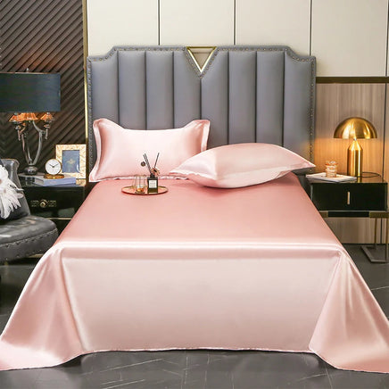 High End Satin Sheets, Soft And Comfortable Solid Color Sheets, Luxurious Single And Twin Bed Sheets dan ya yu