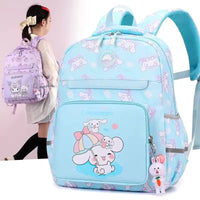 Hello Kitty Cartoon Printed Student School Bag Female Large Capacity Children's Night Reflective Casual Simple Backpack