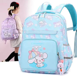 Hello Kitty Cartoon Printed Student School Bag Female Large Capacity Children's Night Reflective Casual Simple Backpack