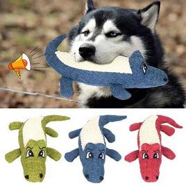 Interactive Alligator Dog Toy, Plush & Squeaky Sound, Chewable & Teeth Grinding, Training Toy for Dogs